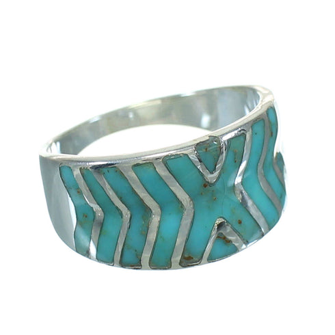 Sterling Silver Turquoise Southwest Ring Size 6 YX79208